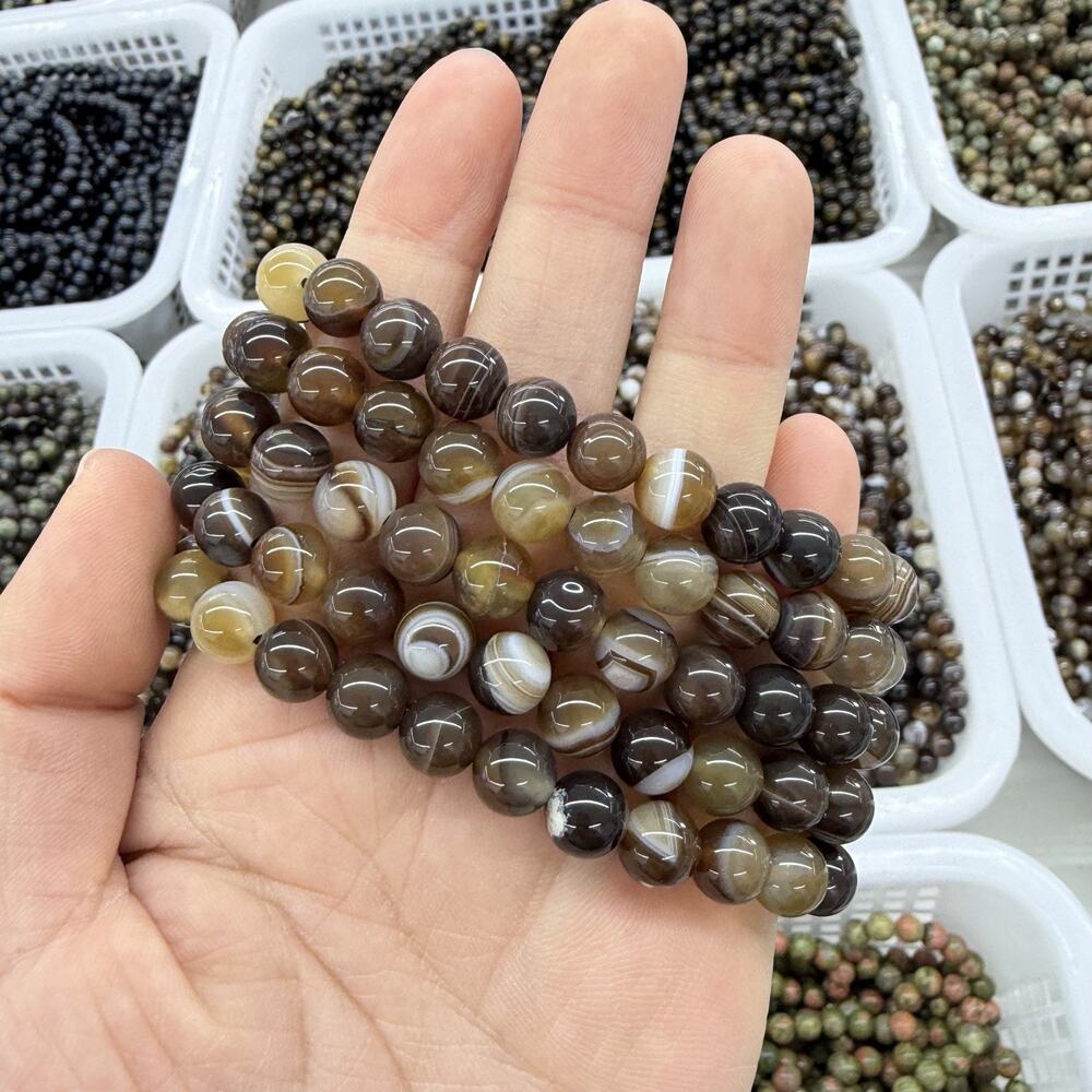 8MM Coffee Agate Bracelet